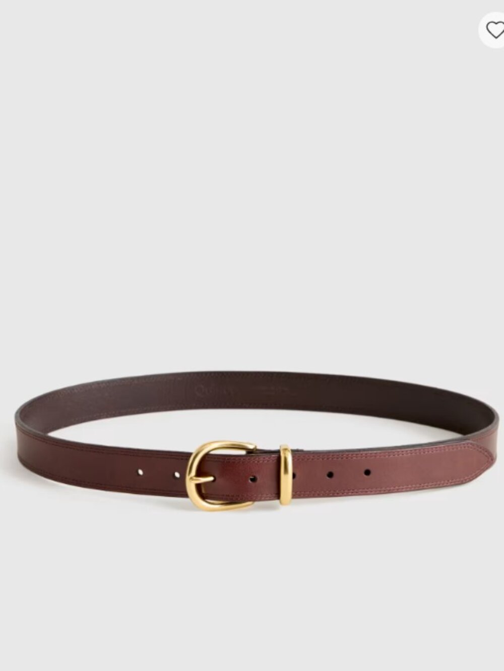 NWT Quince Allegra European Leather Belt in Expresso Brown Size Medium